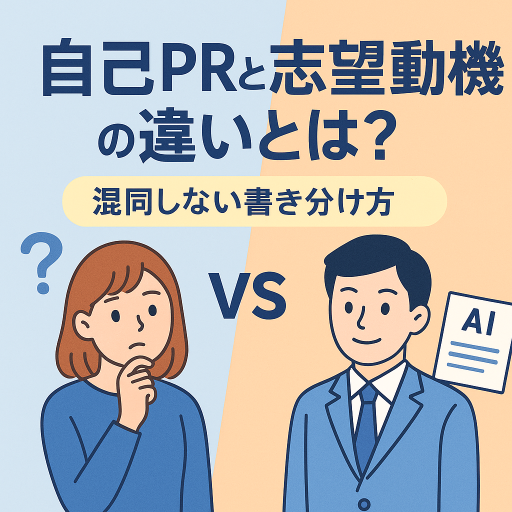 自己PRと志望動機の違いとは？混同しない書き分け方