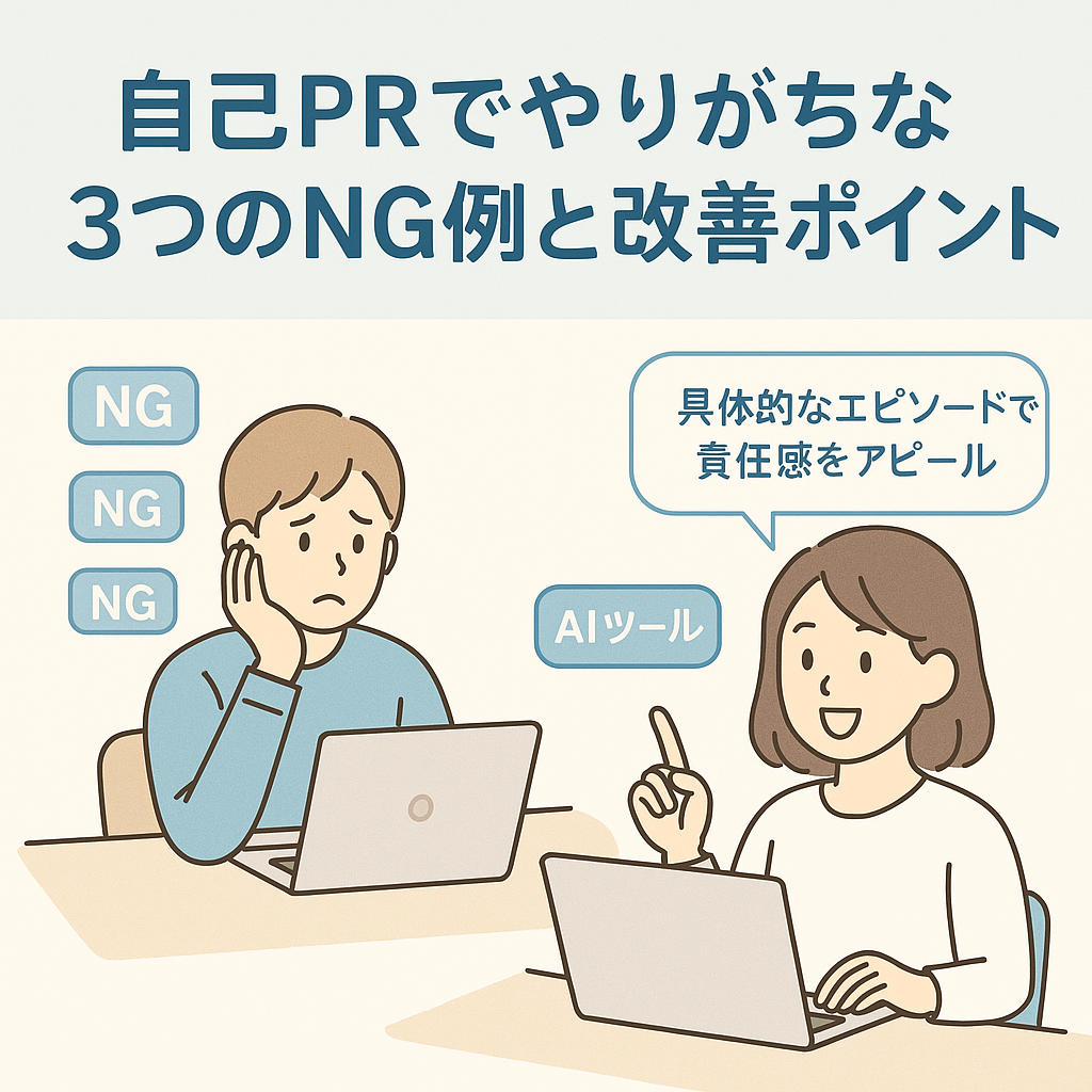 自己PRでやりがちな3つのNG例と改善ポイント